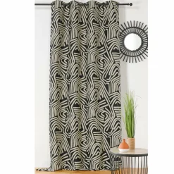 Rideau|LINDER Rideau oeillets (140 x 260 cm) Nairobi Noir