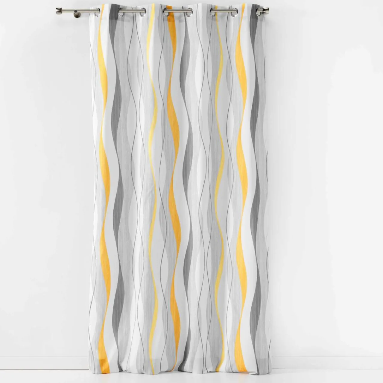 Rideau|DOUCEUR D'INTERIEUR Rideau oeillets (140 x 260 cm) Ondulys Blanc