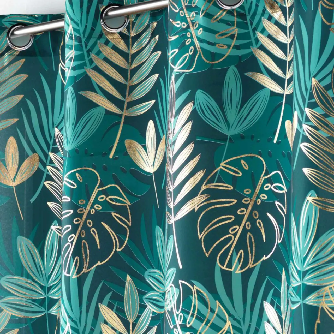 Rideau|DOUCEUR D'INTERIEUR Rideau oeillets (140 x 260 cm) Ornella Vert émeraude