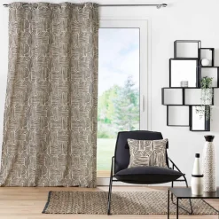 Rideau|DOUCEUR D'INTERIEUR Rideau oeillets (140 x 240 cm) Pandore Noir
