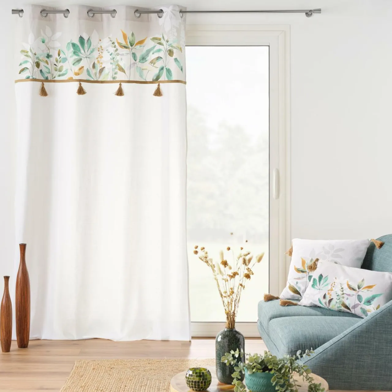 Rideau|douceur d'intu017drieur Rideau polycoton (140 x 240 cm) Dilaris Multicolore