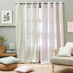 Rideau|douceur d'intu017drieur Rideau polycoton (140 x 240 cm) Naya Vert sauge