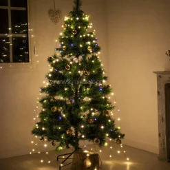 Guirlande Lumineuse|KAEMINGK Rideau pour sapin H1,80 m 408 Micro LED Flashing light Blanc chaud