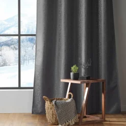 Rideau Thermique|Rideau|DOUCEUR D'INTERIEUR Rideau thermique isolant (140 x 260 cm) Polarine Gris Anthracite