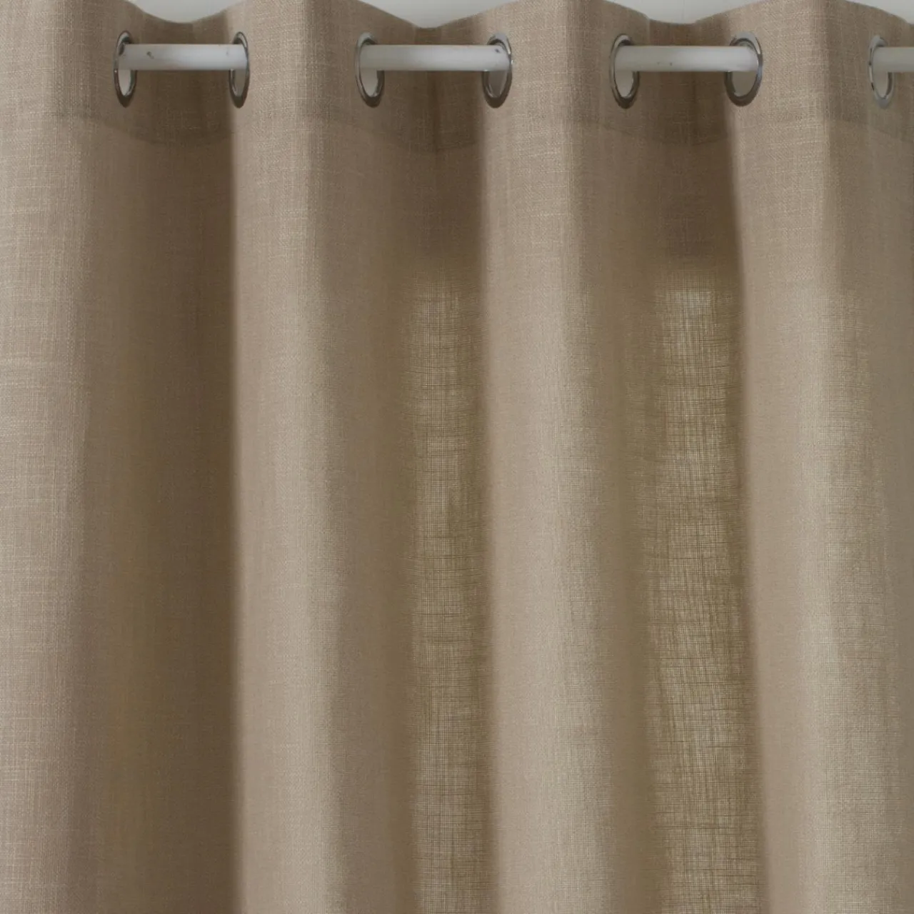 Rideau|Atmosphera, cru017dateur d'intu017drieur Rideau tissé (140 x 260 cm) Clem lin Beige