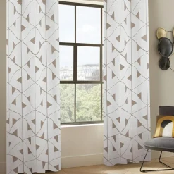 Rideau|Atmosphera, cru017dateur d'intu017drieur Rideau tissé (140 x 260 cm) Maloé Marron Cannelle