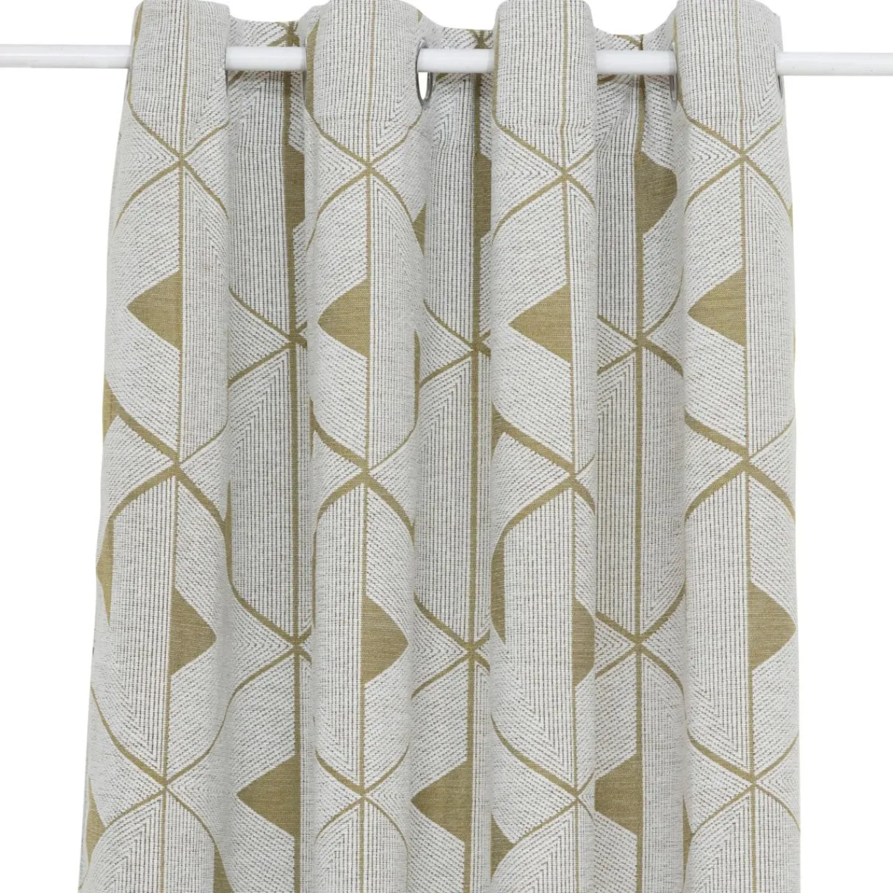 Rideau|Atmosphera, cru017dateur d'intu017drieur Rideau tissé (140 x 260 cm) Maloé Vert kaki