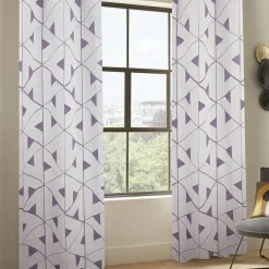 Rideau|Atmosphera, cru017dateur d'intu017drieur Rideau tissé (140 x 260 cm) Maloé clair Violet