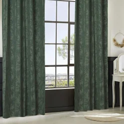 Rideau|Atmosphera, cru017dateur d'intu017drieur Rideau tissé (135 x 260 cm) Willow Vert kaki