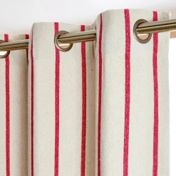 Coussin Déco D'Extérieur|Coussin Déco D'Extérieur|EMINZA Rideau toile de coton (135 x 260 cm) Ocealys Rouge