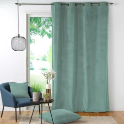 Rideau|douceur d'intu017drieur Rideau velours (140 x 260 cm) Casual Vert sauge