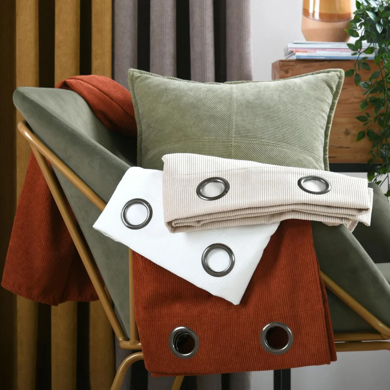 Rideau|STOF Rideau velours (140 x 260 cm) Dandy Beige