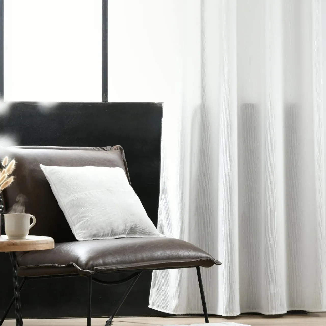 Rideau|STOF Rideau velours (140 x 260 cm) Dandy Ecru