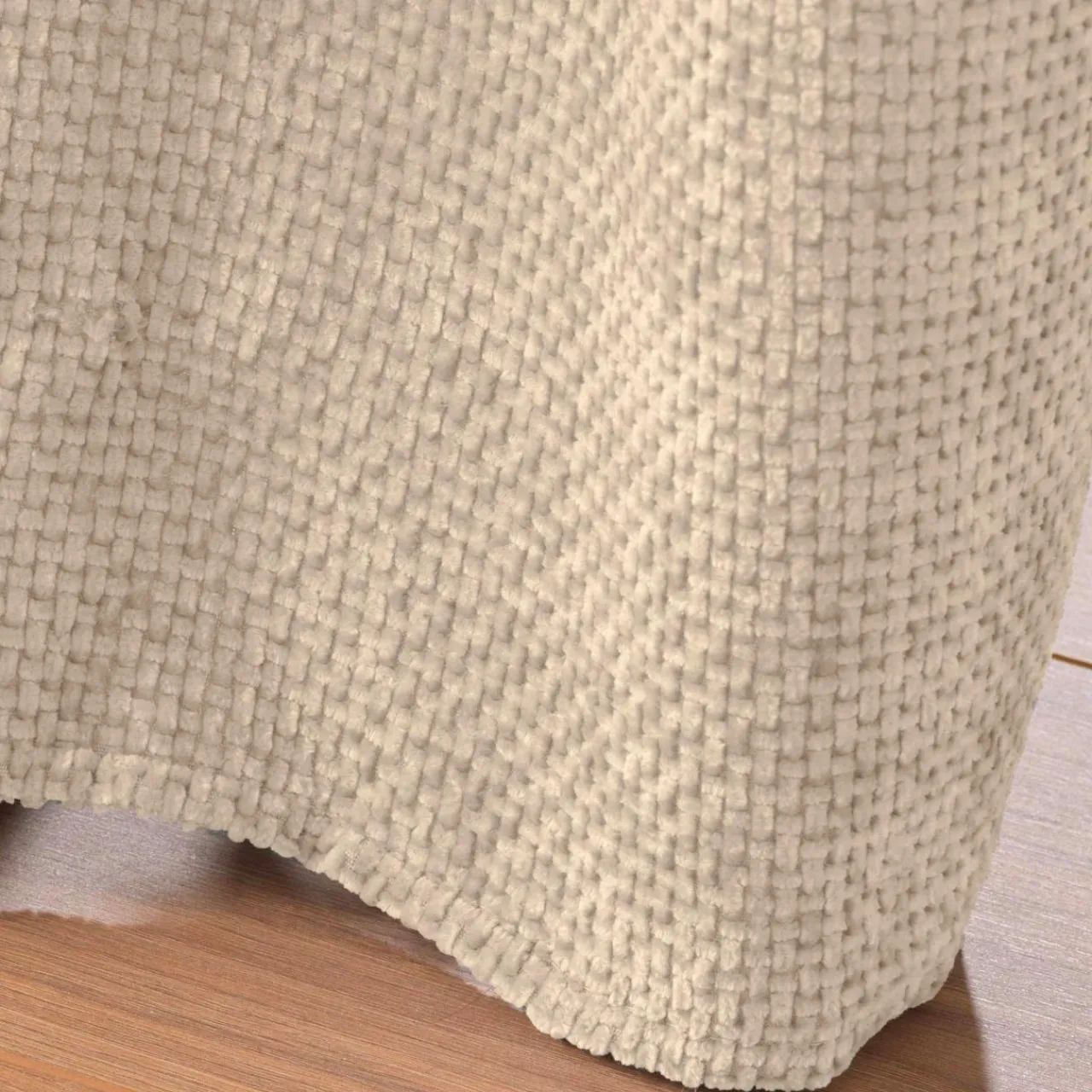 Rideau|douceur d'intu017drieur Rideau velours chenille (140 x 260 cm) Leo Ecru