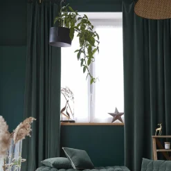 Rideau|EMINZA Rideau velours de coton ajustable (140 x max 270 cm) Victor Gris ardoise