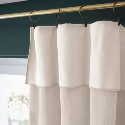 Rideau|EMINZA Rideau velours de coton ajustable (140 x max 270 cm) Victor pampa Beige