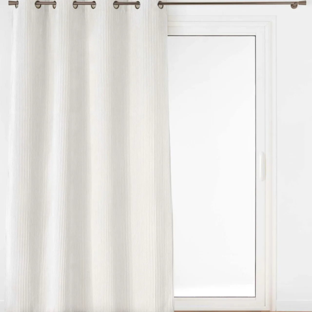 Rideau|douceur d'intu017drieur Rideau velours relief (140 x 260 cm) Nils Blanc