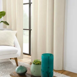 Rideau|douceur d'intu017drieur Rideau velours relief (140 x 260 cm) Nils Ecru