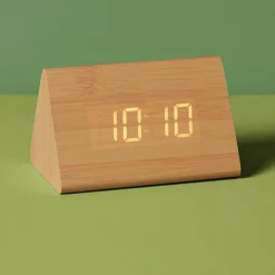 Objet Déco|OSTARIA Réveil digital en (7 x H8 cm) Wake up Bois