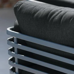 Salon De Jardin|MOBELLIA Salon de jardin aluminium 8 places 6 pcs Monte Carlo Gris Anthracite