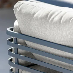 Salon De Jardin|MOBELLIA Salon de jardin aluminium 9 places 12 pcs Monte Carlo Gris anthracite et gris clair Anthracite - Gris Clair