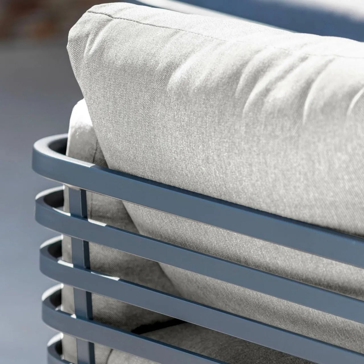 Salon De Jardin|MOBELLIA Salon de jardin aluminium 9 places 12 pcs Monte Carlo Gris anthracite et gris clair Anthracite - Gris Clair