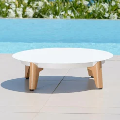 Salon De Balcon|Salon De Jardin|MOBELLIA Salon de jardin aluminium 2 places 3 pcs Monte Carlo Blanc et taupe Blanc - Taupe