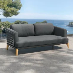 Salon De Jardin|MOBELLIA Salon de jardin aluminium 7 places 6 pcs Monte Carlo Gris Anthracite