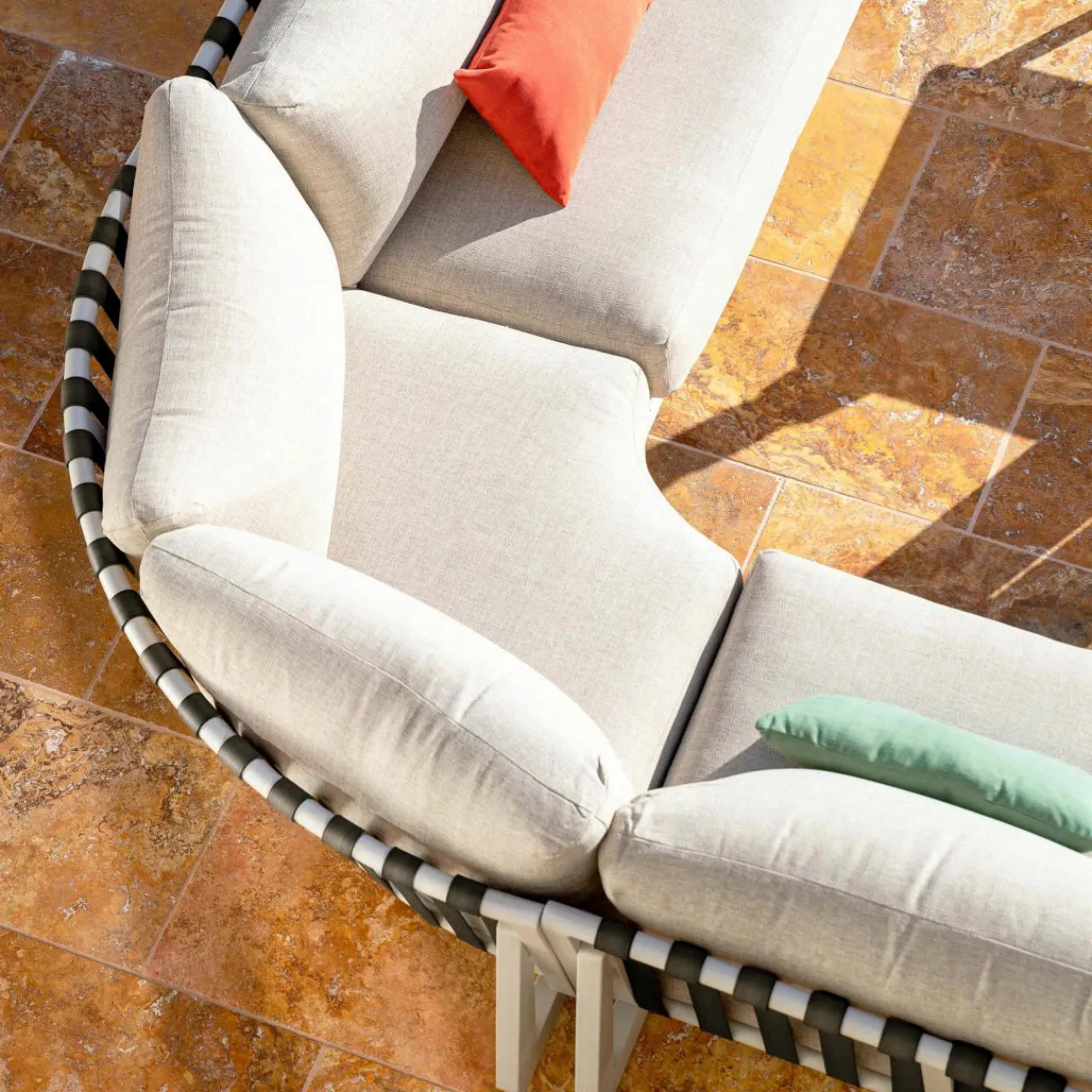 Salon De Jardin|MOBELLIA Salon de jardin en aluminium 7 places Long Beach Blanc