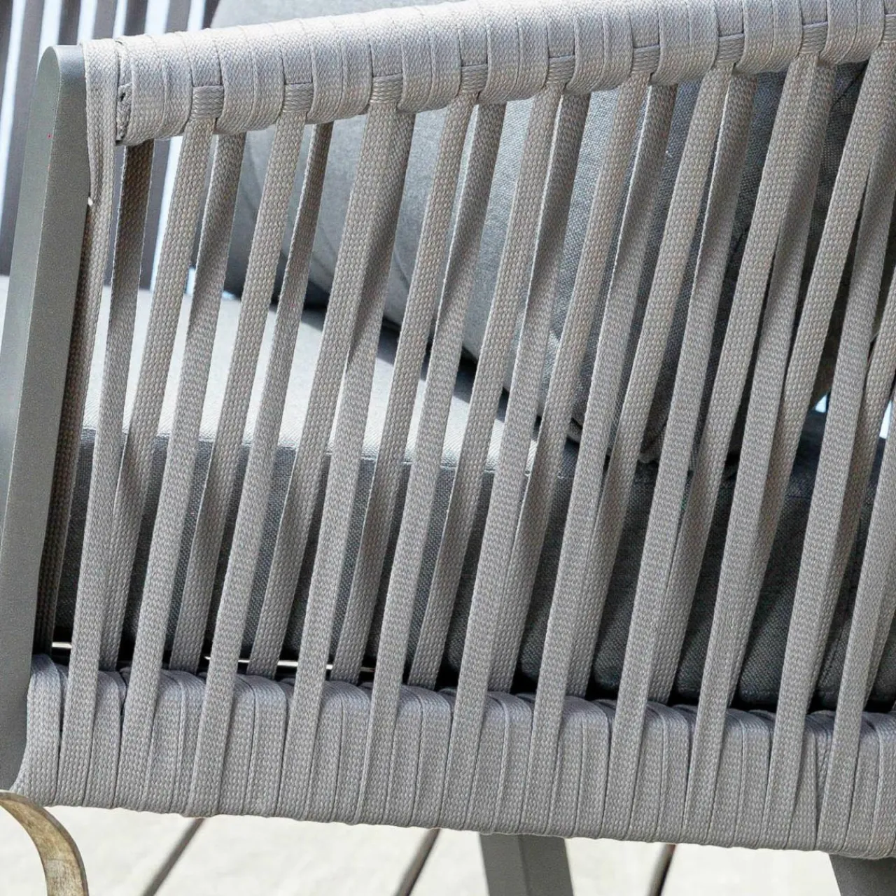 Salon De Jardin|MOBELLIA Salon de jardin en aluminium 5 places 4 pcs Amalfi Gris Anthracite