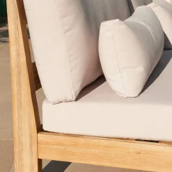 Salon De Jardin|MOBELLIA Salon de jardin en bois d'acacia 8 places 5 pcs Borneo Sable