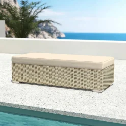 Salon De Jardin|MOBELLIA Salon de jardin en résine tressée 9 places 9 pcs Palma Gris et beige Tresse Gris - Beige