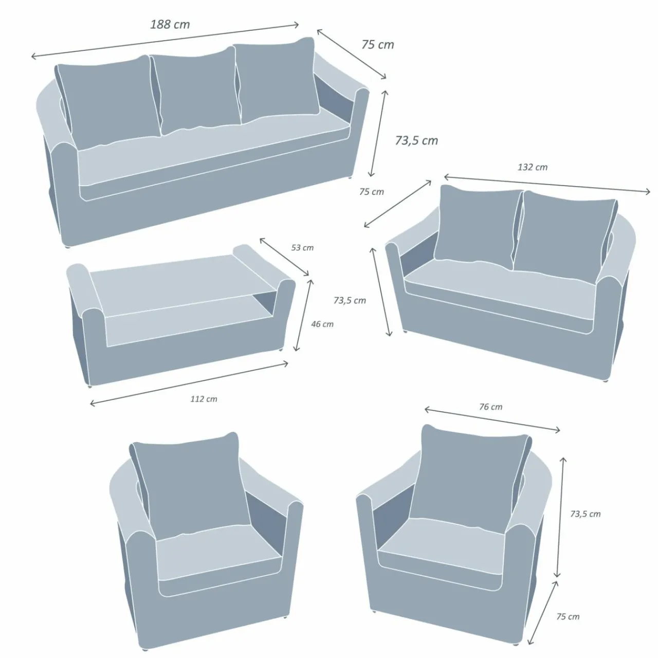 Salon De Jardin|MOBELLIA Salon de jardin en résine tressée 7 places 5 pcs Calvi Blanc et taupe Tressé Blanc - Taupe