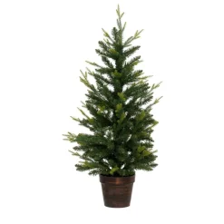 Sapin Artificiel De Noël|JJA Sapin artificiel de Noël en pot (H100 cm) Helsinki Vert sapin Sapin vert