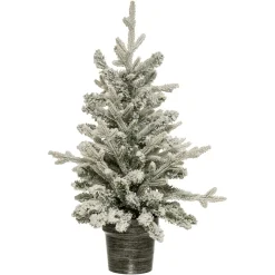 Sapin Artificiel De Noël|FEERIC LIGHTS Sapin artificiel de Noël en pot (H70 cm) Frosty Vert enneigé Sapin enneigé