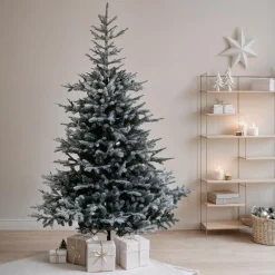 Sapin Grande Taille|Sapin Artificiel De Noël|EMINZA Sapin artificiel de Noël (H240 cm) Glorious Vert enneigé Sapin enneigé