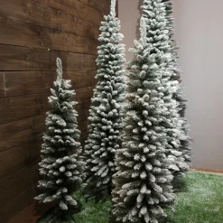 Sapin Grande Taille|Sapin Artificiel De Noël|EMINZA Sapin artificiel de Noël (H240 cm) Narrow Vert enneigé Sapin enneigé