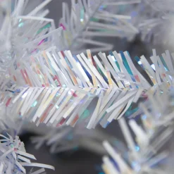 Sapin Grande Taille|Sapin Artificiel De Noël|EMINZA Sapin artificiel de Noël (H240 cm) Odense Blanc irisé et pailleté Sapin blanc