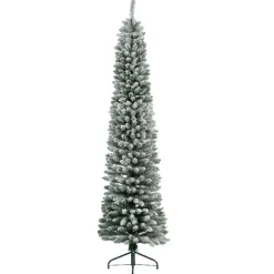 Sapin Artificiel De Noël|EMINZA Sapin artificiel de Noël (H150 cm) Narrow Vert enneigé Sapin enneigé