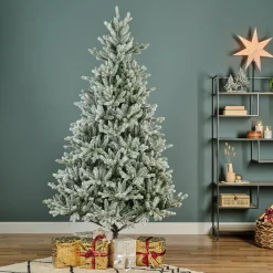 Sapin Artificiel De Noël|EMINZA Sapin artificiel de Noël (H150 cm) Allix Vert enneigé Sapin enneigé