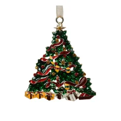 Décoration De Sapin|KAEMINGK Sapin de Noël à suspendre (H6 cm) Merry Christmas Vert