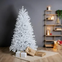 Sapin Artificiel De Noël|EMINZA Sapin de Noël artificiel (H180 cm) Quebec Blanc Sapin blanc