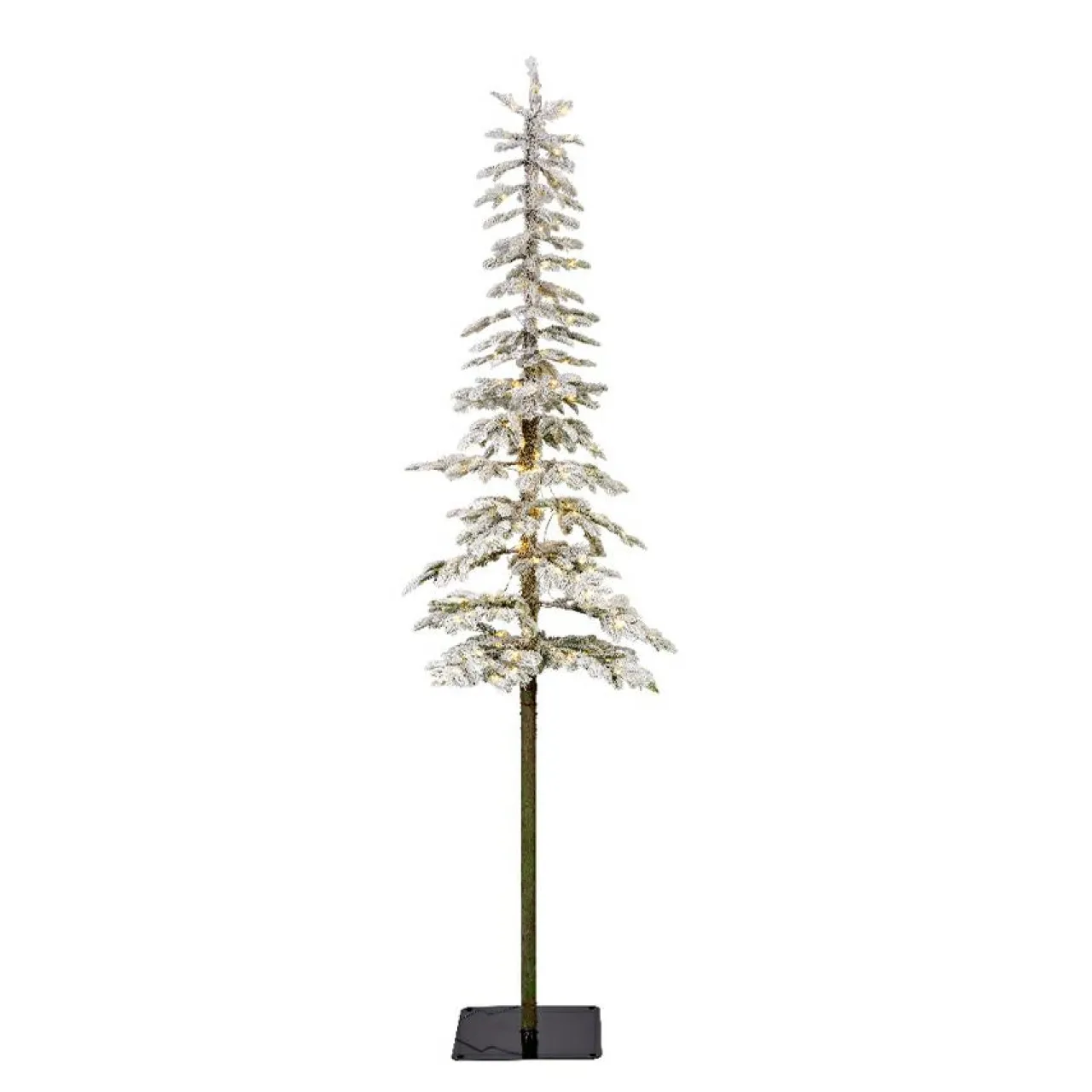 Sapin Artificiel De Noël|EMINZA Sapin de Noël artificiel lumineux 150 LED (H180 cm) Sierra Vert enneigé Sapin enneigé lumineux