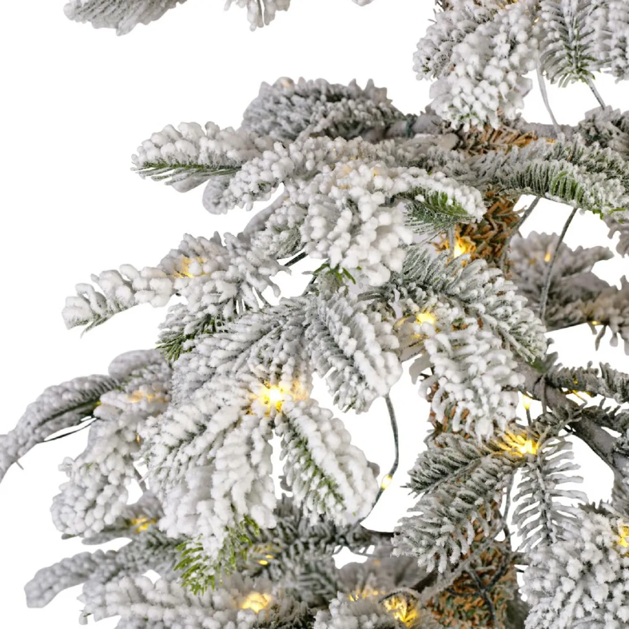 Sapin Artificiel De Noël|EMINZA Sapin de Noël artificiel lumineux 150 LED (H180 cm) Sierra Vert enneigé Sapin enneigé lumineux