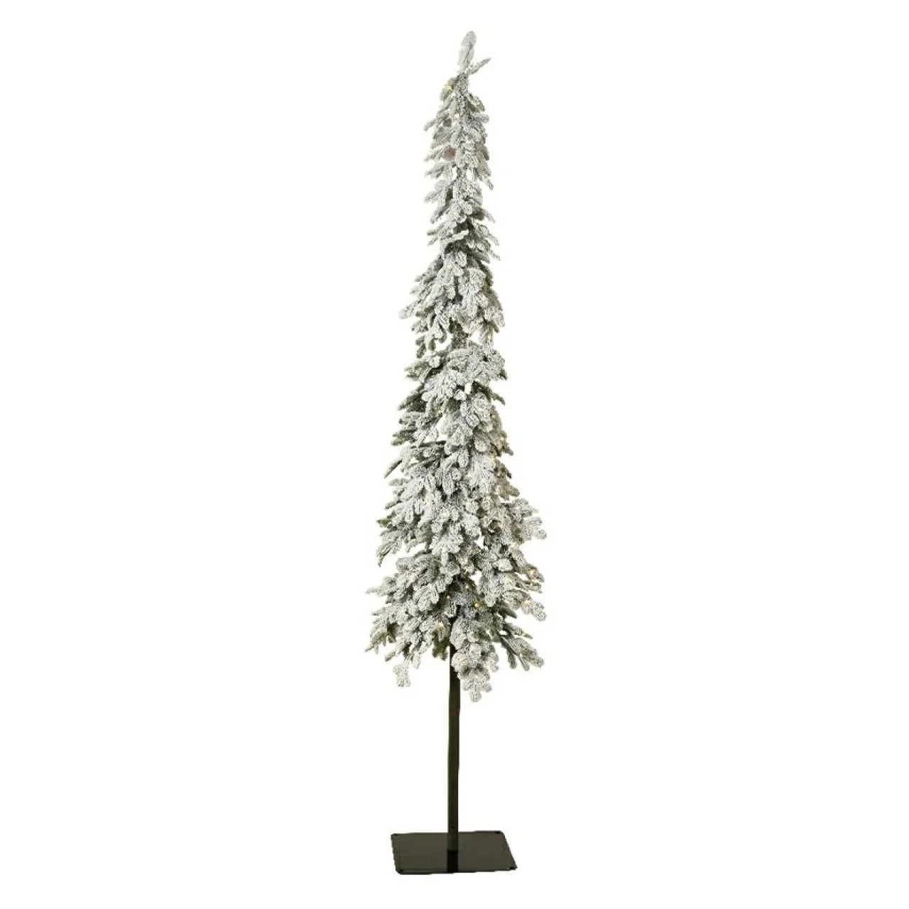 Sapin Grande Taille|Sapin Artificiel De Noël|EMINZA Sapin de Noël artificiel lumineux 250 LED (H240 cm) Sierra Vert enneigé Sapin enneigé lumineux