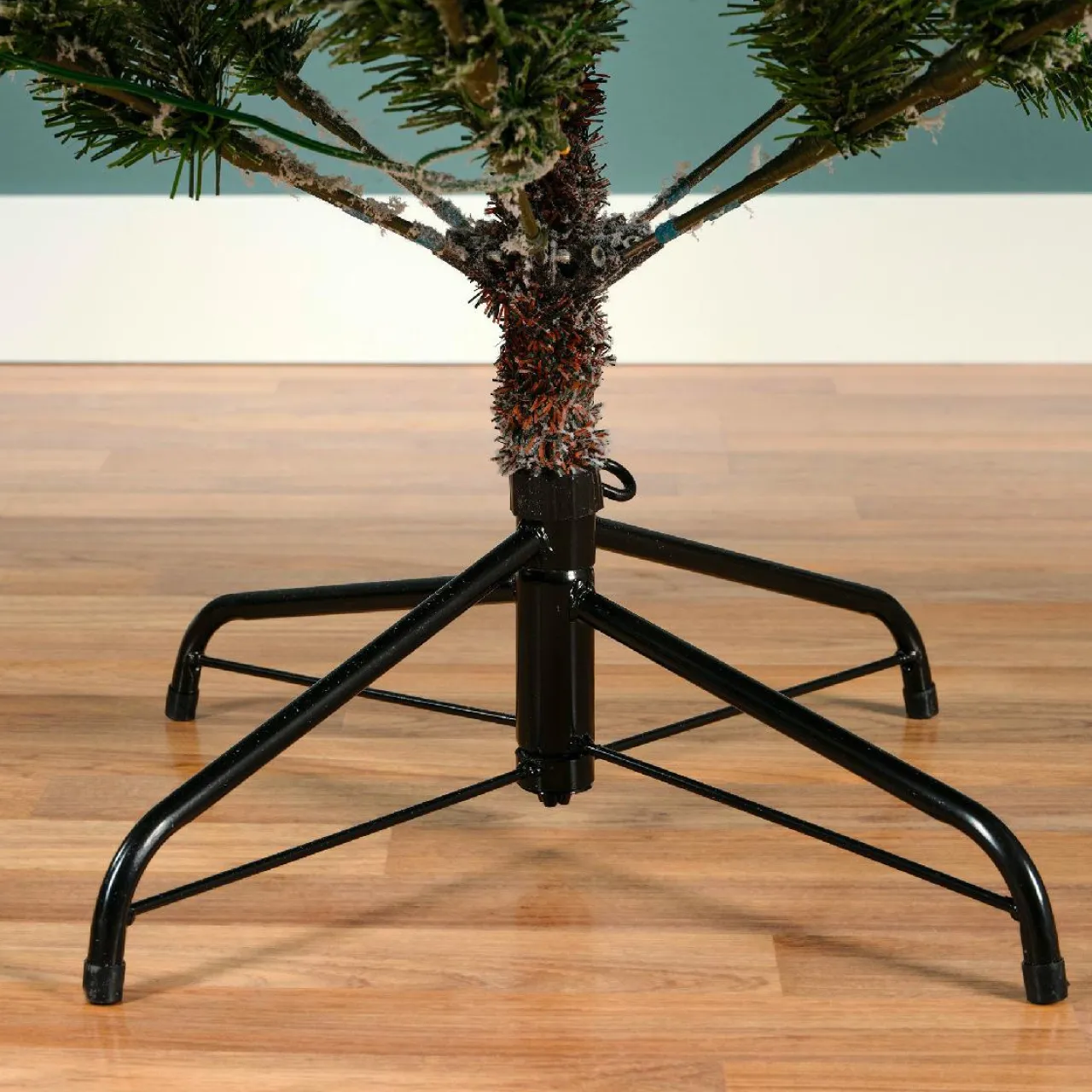 Sapin Grande Taille|Sapin Artificiel De Noël|EMINZA Sapin de Noël artificiel lumineux 560 LED (H240 cm) Allix Vert enneigé Sapin enneigé lumineux