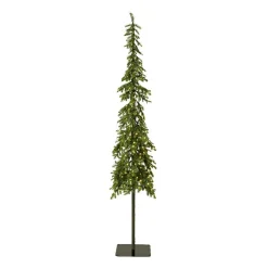 Sapin Grande Taille|Sapin Artificiel De Noël|EMINZA Sapin de Noël artificiel lumineux 250 LED (H240 cm) Sierra Vert sapin Sapin vert lumineux