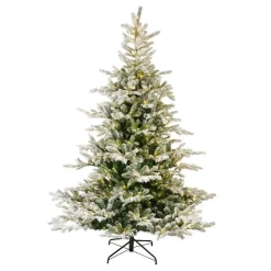 Sapin Artificiel De Noël|EMINZA Sapin de Noël artificiel lumineux 400 LED (H180 cm) Glorious Vert enneigé Sapin enneigé lumineux