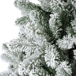 Sapin Artificiel De Noël|EMINZA Sapin de Noël artificiel lumineux 200 LED (H150 cm) King Vert enneigé Sapin enneigé lumineux