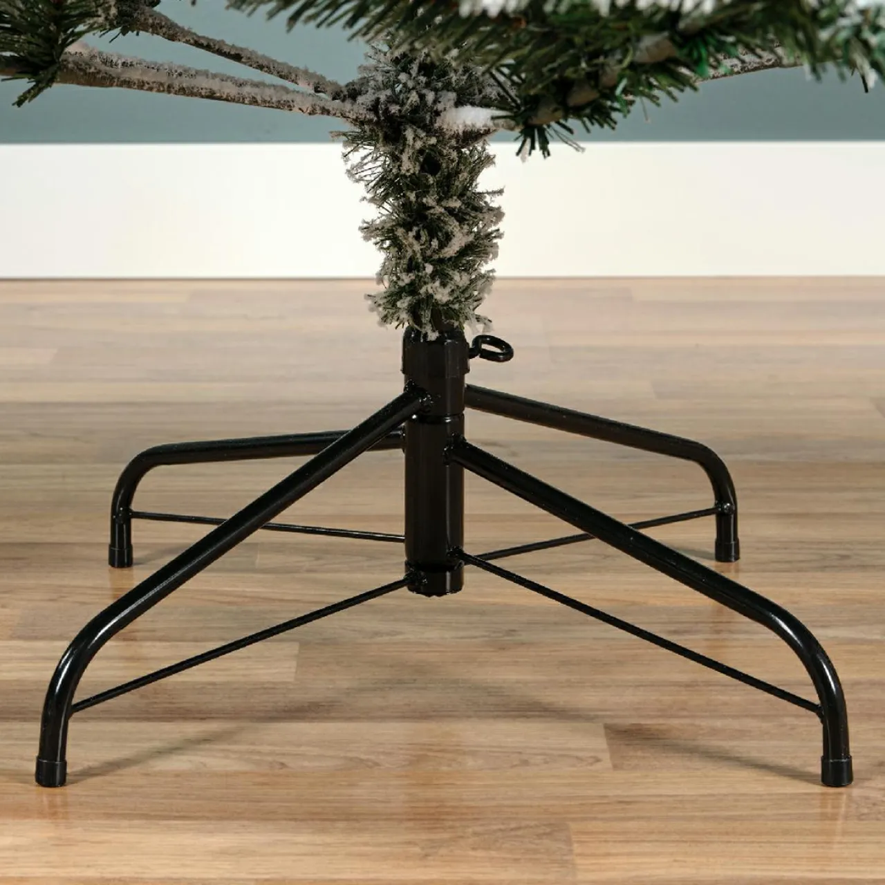 Sapin Artificiel De Noël|EMINZA Sapin de Noël artificiel lumineux 200 LED (H150 cm) King Vert enneigé Sapin enneigé lumineux